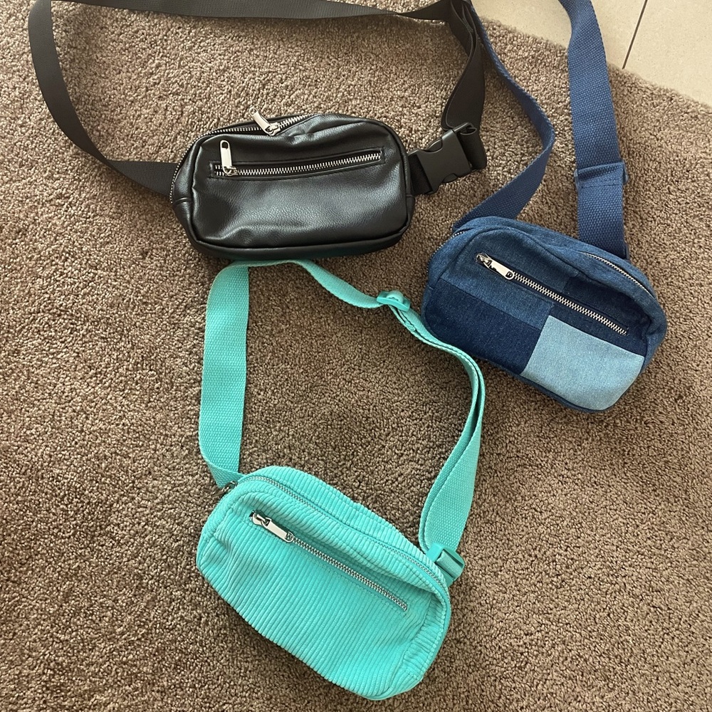 3 crossbody belt bags/Fanny pack/cross body bags